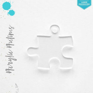 Laser Engraving Acrylic Keychains Autism Symbol