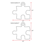 UV Printing Acrylic Keychains Autism Symbol