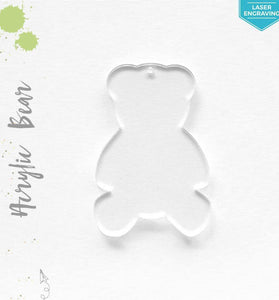 Laser Engraving Acrylic Keychains Bear