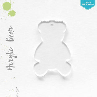 Laser Engraving Acrylic Keychains Bear