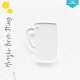 Laser Engraving Acrylic Keychains Beer Mug