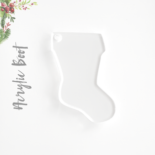 Acrylic Christmas Ornaments Boot