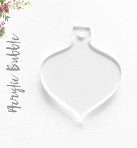 Acrylic Christmas Ornaments Large Bubble