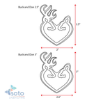Wood Keychain Buck & Doe (Package.Price)