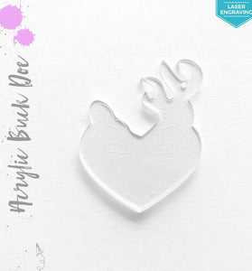 Laser Engraving Acrylic Keychains Buck & Doe