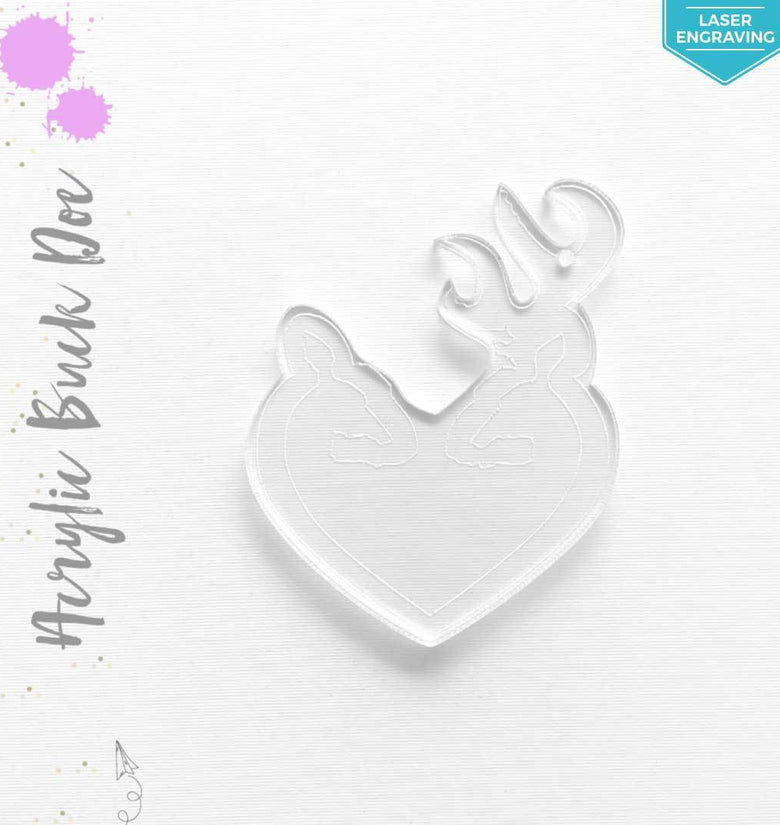 Laser Engraving Acrylic Keychains Buck & Doe
