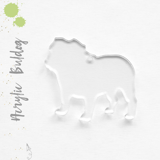 Acrylic Keychains Bulldog