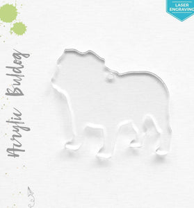 Laser Engraving Acrylic Keychains BullDog