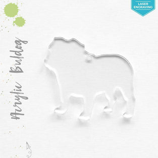 Laser Engraving Acrylic Keychains BullDog
