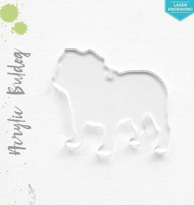Laser Engraving Acrylic Keychains BullDog
