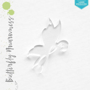 Laser Engraving Acrylic Keychains Butterfly Awareness
