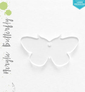 Laser Engraving Acrylic Keychains Butterfly