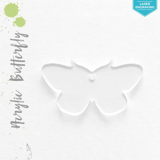 Laser Engraving Acrylic Keychains Butterfly