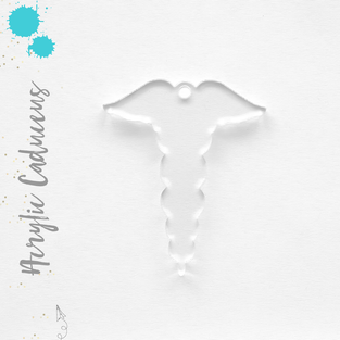 Acrylic Keychains Caduceus Symbol