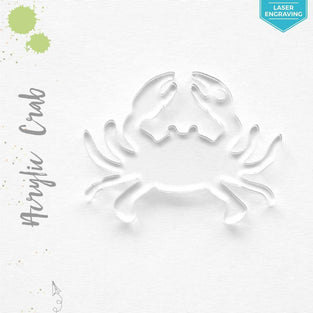 Laser Engraving Acrylic Keychains Crab