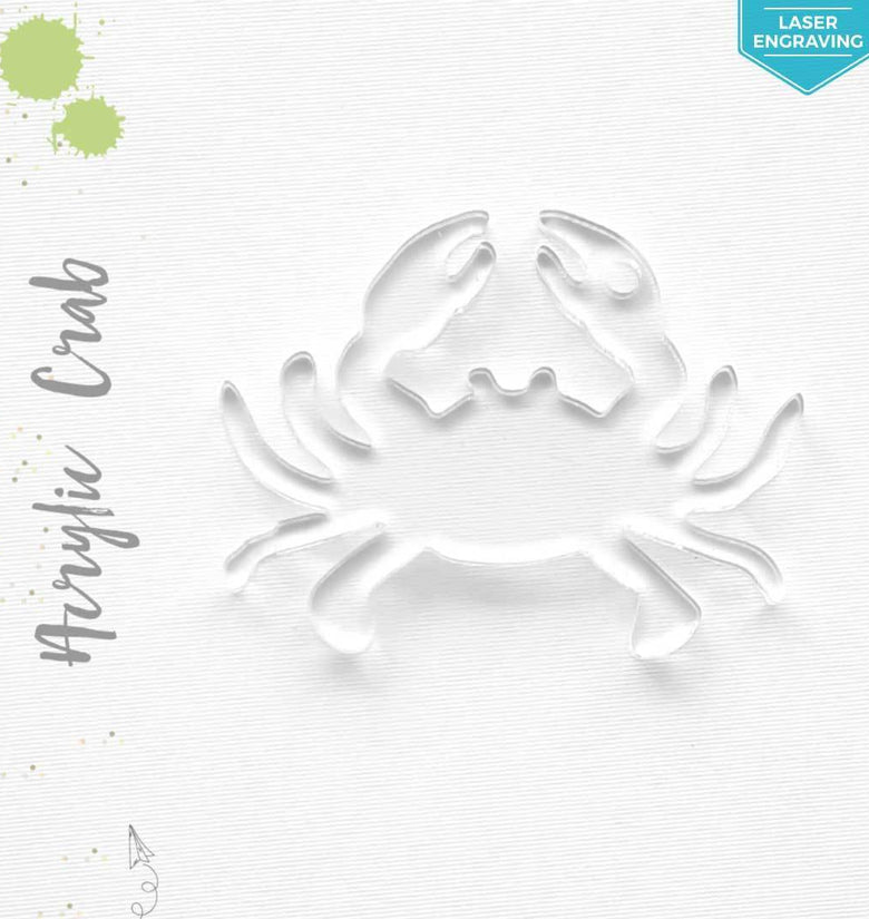 Laser Engraving Acrylic Keychains Crab