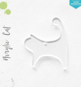 Laser Engraving Acrylic Keychains Cat