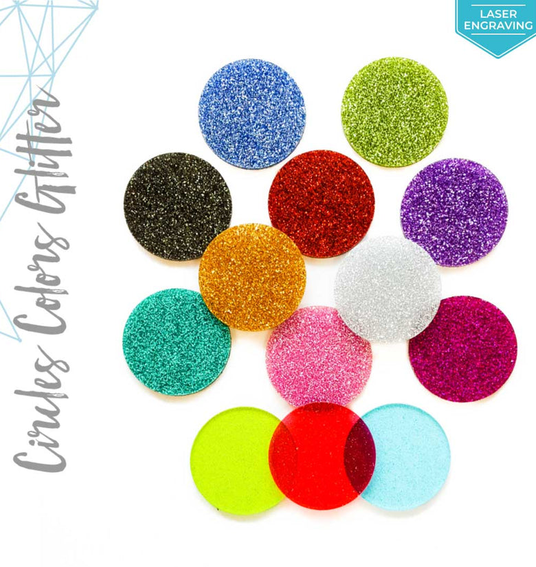 Laser Engraving Acrylic Circle Glitter (Package.Price)