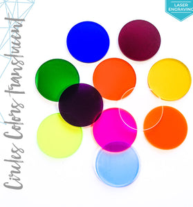 Laser Engraving Acrylic Circle Translucent Colors (Package.Price)