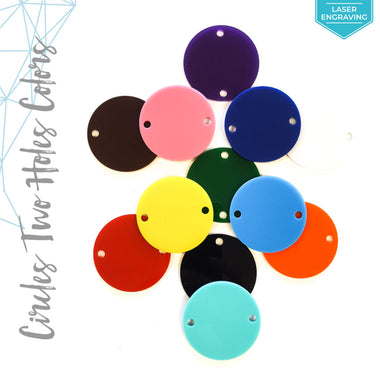 Laser Engraving Acrylic Circle Two Holes in Colors (Package.Price)
