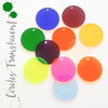 Acrylic Circle Translucent Colors With hole (Package.Price)