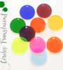 Acrylic Circle Translucent Colors With hole (Package.Price)