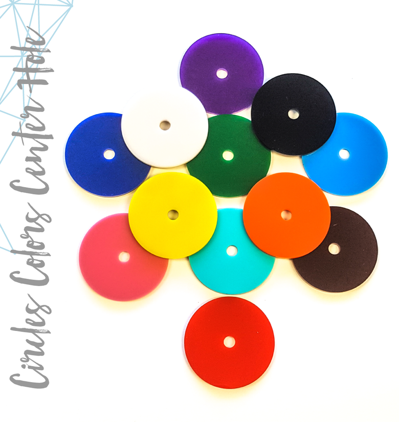 Acrylic Circle Colors With 1/4