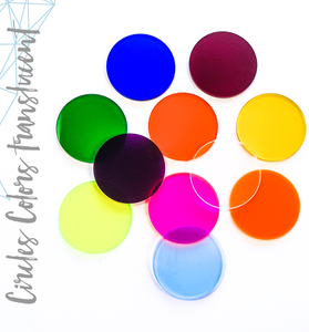 Acrylic Circle Translucent Colors (Package.Price)