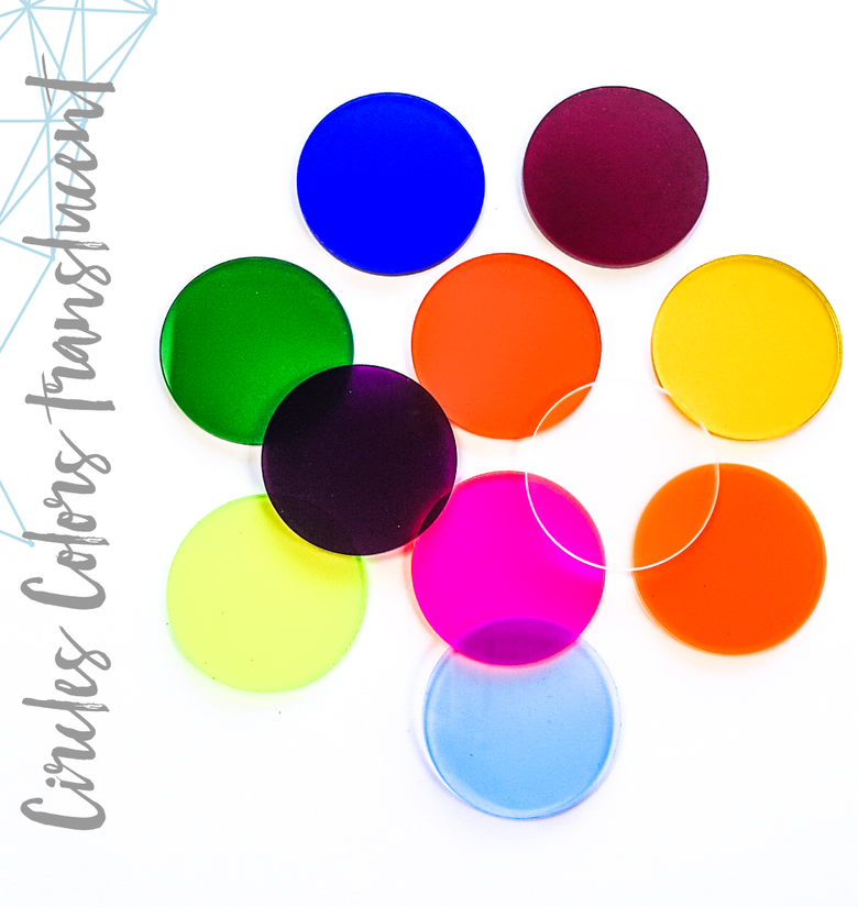 Acrylic Circle Translucent Colors (Package.Price) – Soto Laser Cutting