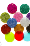 Acrylic Circle Glitter With hole (Package.Price)