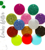 Acrylic Circle Glitter With hole (Package.Price)