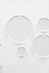 Acrylic Circles Clear With Hole (Package.Price)