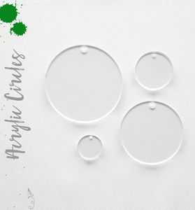 Acrylic Circles Clear With Hole (Package.Price)