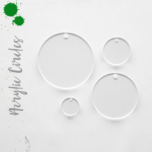 Acrylic Circles Clear With Hole (Package.Price)