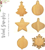 Wood Christmas Ornaments A Samples (Package 24 Units)