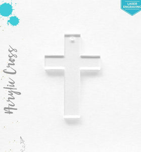 Laser Engraving Acrylic Keychains Cross