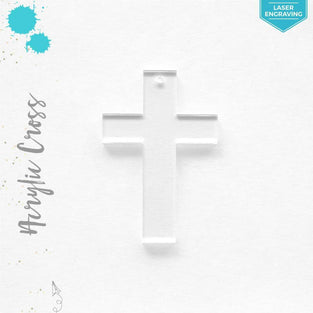 Laser Engraving Acrylic Keychains Cross