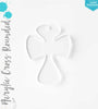 Laser Engraving Acrylic Keychains Cross Rounded