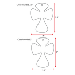 UV Printing Acrylic Keychains Cross Rounded