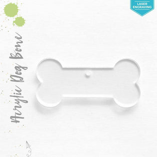 Laser Engraving Acrylic Keychains Dog Bone