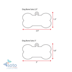 UV Printing Acrylic Keychains Dog Bone Soto