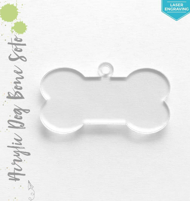 Laser Engraving Acrylic Keychains Dog Bone Soto