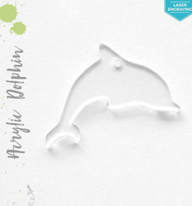 Laser Engraving Acrylic Keychains Dolphin