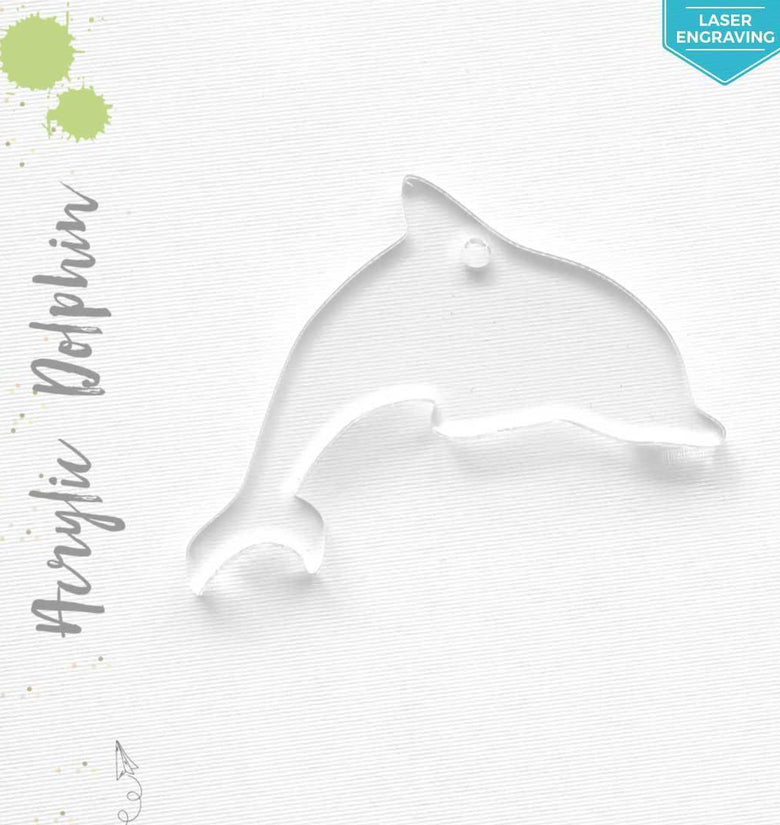 Laser Engraving Acrylic Keychains Dolphin
