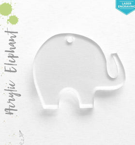Laser Engraving Acrylic Keychains Elephant