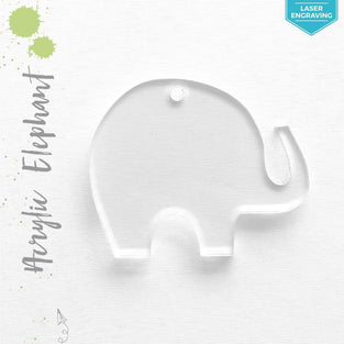 Laser Engraving Acrylic Keychains Elephant