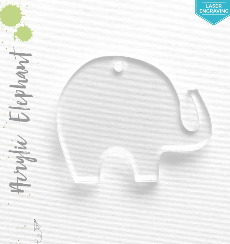 Laser Engraving Acrylic Keychains Elephant
