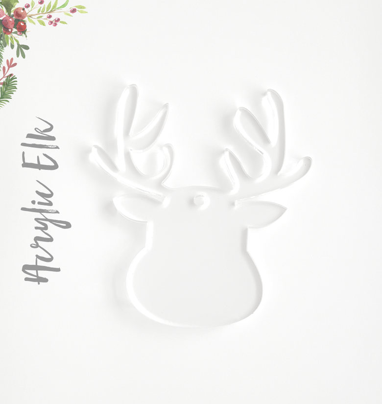Acrylic Christmas Ornaments Elk
