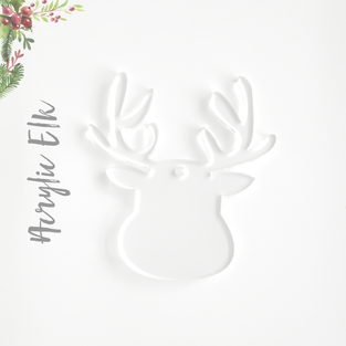 Acrylic Christmas Ornaments Large Elk