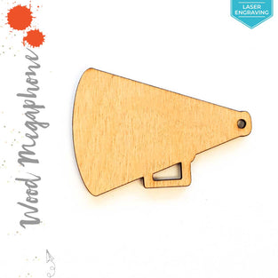 Laser Engraving Wood Keychain Megaphone (Package.Price)